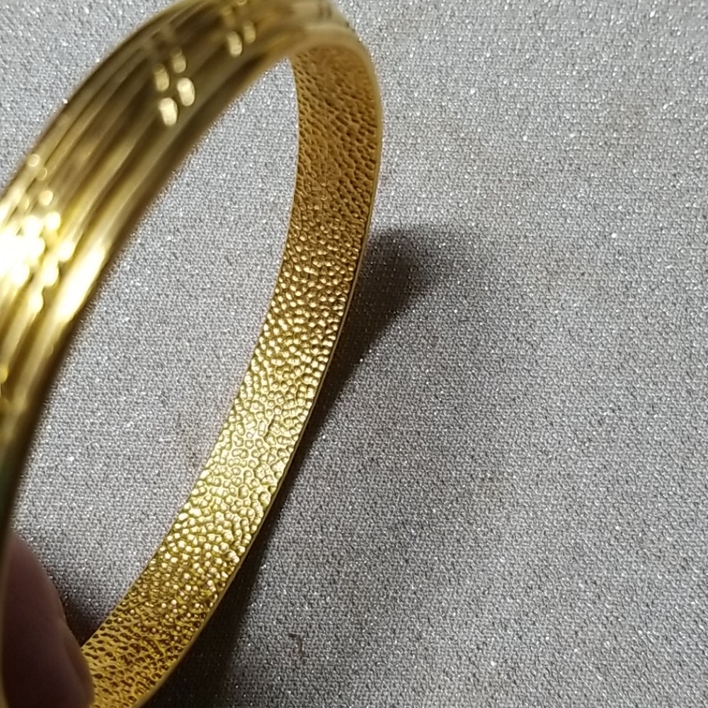 Vintage Greek Motif Bracelet Gold Plated Pewter - Picture 4 of 6